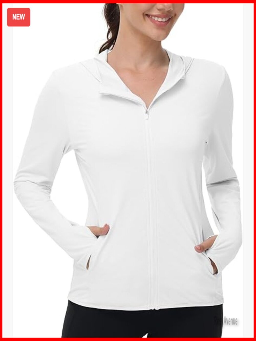 UPF 50+ Sun Protection Rash Guard Zip Hoodie Jacket